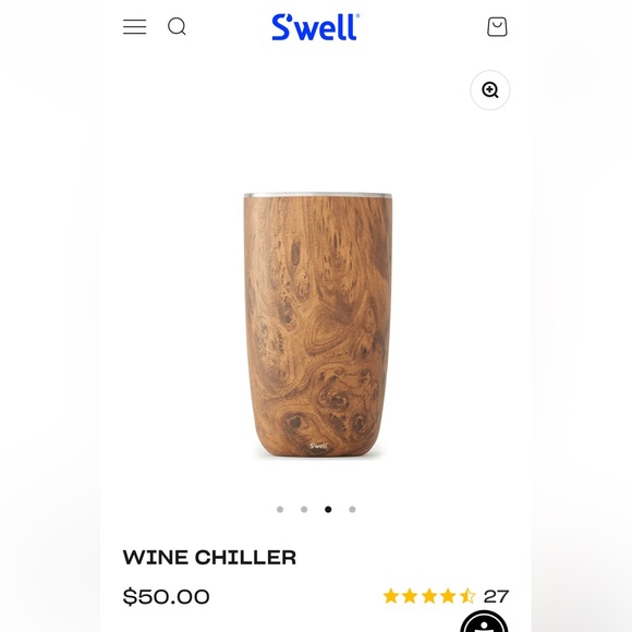 NEW Swell Wine Chiller in Teakwood - Picture 1 of 6